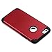 ULAK iPhone 6S Case, iPhone 6 Case, Slim Fit Dual Layer Soft Silicone & Hard Back Cover Bumper Protective Shock-Absorption & Anti-Scratch Case for Apple iPhone 6/6S 4.7 inch, Red