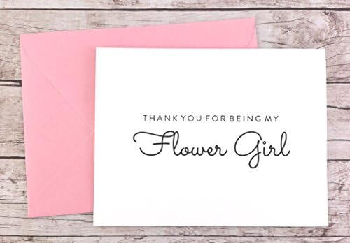 Thank You For Being My Flower Girl Card, Flower Girl Thank You Card, Wedding Card (FPS0016)