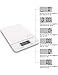 Pelisy Digital Food Scale Touch screen Kitchen Scale, Tempered Glass Surface, 11lb 5kg, White