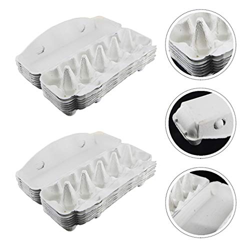 Angoily 10 Stück Pappe Eierkartons Biologisch Abbaubare Zellstofffasereier Eier Eierablagebehälter Halter Behälter für… – Bild 6