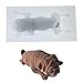 Pug Dog Shape Silicone Mold, Mousse Cake Mold, Polymer Clay Mold, Crafting, Resin Epoxy,DIY Fashion Decoration Tools Fondant Mold,Soap Mold,Candle Mold A045