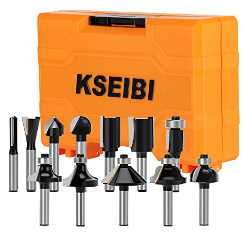 KSEIBI 1/4 Inch Router Bit Set, Tungsten Carbide