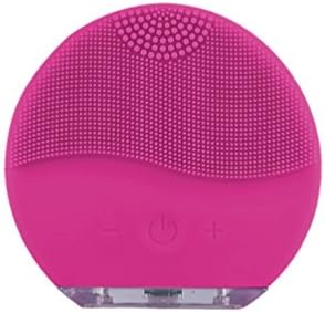 Facial Cleansing Brush and Face Massage,Ultrasonic Silicone Facial Cleansing System for Face Clear Polish and Scrub (ROSE RED)
