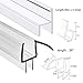 Shower Door Sweep, Frameless Glass Shower Door Seal Weather Stripping for Door Bottom-36 Inch Length M-3/8 inch + 72 Inch Length H-3/8 inch (3/8 inch(10mm), M+h-Type)