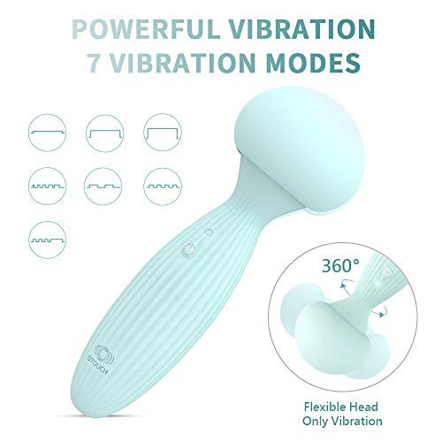 SHILOSH Personal Mini Mushroom Wand Massager - Cordless Rechargeable Electric Handheld Vibrating Magic Massager for Body Relief, Sports Recovery, Muscle Ache