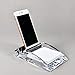 COM.TOP - Acrylic Phone Holder for Desk with 3 x 3 Memo Pad, Sticky Note Holder, Cell Phone Holder Desk, Desk Organizer with Phone Holder for Clear (Include One Extra Memo Note)