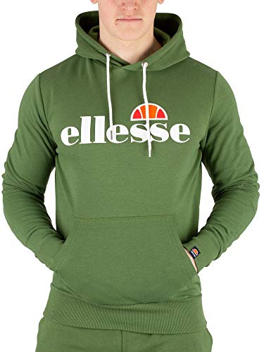 ellesse Men's Runaway Pullover Hoodie, Green, M