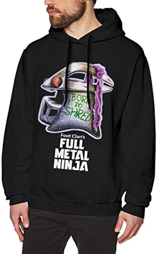 CLANN Born to Shred Full Metal Jacket Movies Peace Men's Hooded Sweatshirt Black