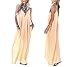 Fanala Women V Neck Spaghetti Strap Summer Beach Maxi Long Sundress M