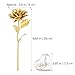 Pixnor 24K Gold Foil Artificial Rose Flower with Acrylic Heart Shaped Stand for Valentines Day Mothers Day Birthday Anniversary Gift