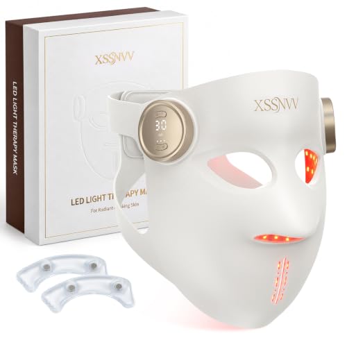 XSSNVV Maschera LED Viso 4D Wireless con 4 Modalità di Fototerapia XRR02