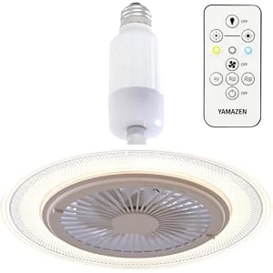 [山善] シーリングファン 導光板 LED ライト 小型 天井 照明 調色/調光 60W相当 E26 AFFALC-60VE