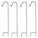Ashman Shepherd's Hooks, Black, Set of 4 Made of Premium Metal for Hanging Solar Lights, Bird Feeders, Mason Jars, Plant Hangers, Flower Basket, Christmas Lights, Lanterns, Garden Stakes and Weddings primary