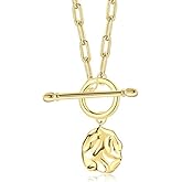 Malibu Sunday Gold Toggle Necklace – 18K Gold Plated Rope Chain with Modern Clasp – Adjustable, Tarnish-Resistant Pendant Necklace for Layering or Solo Wear – Hypoallergenic Women’s Jewelry