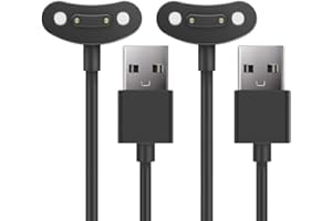 USB Magnetic Charger Intended for TicWatch Pro 5/Pro 3/E3 Smart Watch Charging Cable, 2-Pack 3.3ft Fast Charger Cord for Ticw