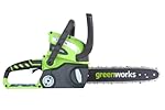 GreenWorks 20292 G-MAX 40V 12-Inch Cordless Chainsaw, Battery and Charger Not Included