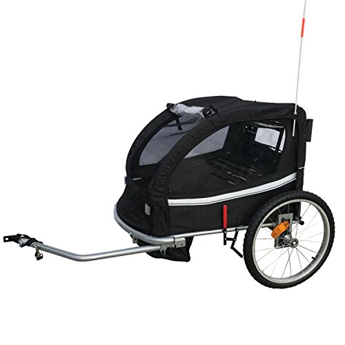 Booyah Strollers MB Child Baby Bike Bicycle Trailer and Stroller II (Black) (Black)