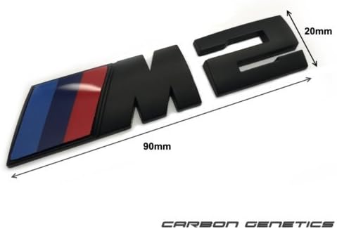 Carbon Genetics Matte Black Rear Boot Lid Trunk Badge Emblem Stick On For BMW 2 Series M2 F87
