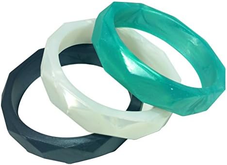 Silicone Teething Bracelet Set (3 Pack) for Moms and Baby - Non-toxic, BPA-Free, Stylish, Trendy, Great For Soothing Babies, Great Gift For Other Moms