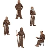 Woodland Scenics SP4453 1.5-Inch Scene Setters Figurine, Friars/Monks, 5/Pack
