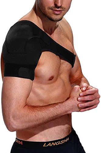 Shoulder Brace Support With Adjustable Strap-Ankeyqueen Breathable Neoprene Shoulder Support for Rotator Cuff, Dislocated AC Joint, Labrum Tear, Shoulder Pain, Shoulder Compression (Right)
