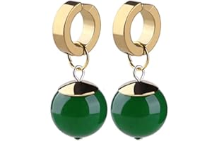 SSBEAUTY M 1 Pair of Man Stainless Steel Ball Earring Halloween Cosplay Woman Earrings Ear Clip Cuff