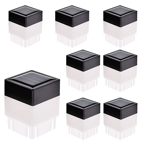 Carkio LED Fence Post Caps Solar Post Lights Warm