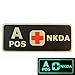 First Aid Patch PVC A Positive Patch [Black and White Glow Dark] Compatible with Velcro PVC Patches,Plate Carrier Patches for Backpacks,Ifak Patch,A Pos Patch,First Aid Kit Patch Blood Type Patch