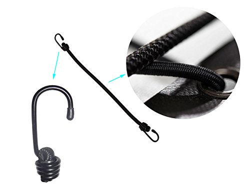 Bungee Cords Elastic rope Heavy Duty Bungee Cord with Steel-alloy for car Daily necessities tied ropeï¼ˆ2pack blackï¼‰