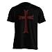 Dion Wear Men's Short Sleeve Crusader Knights Templar Shirt (Black, 3X-Large)
