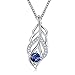 Smiling Wisdom - Friendship Greeting Card for Women and Blue Leaf Necklace Gift Set - True Friends Grow Together - A Reason Season Lifetime Friend - Bestie BFF Woman - Blue Leaf - Silver