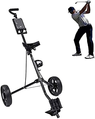 TUHFG Golf Push Cart Push Pull Golf Cart Folding 2 Wheels Golf Trolley with Adjustable Handle Angle Scorecard and Foot Brake Lightweight Golf Push Cart TUHFG Golf Push Cart Push Pull Golf Cart Folding 2 Wheels Golf Trolley with Adjustable Handle Angle Scorecard and Foot Brake Lightweight Golf Push Cart