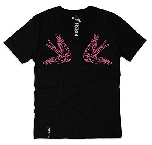 Pistol Boutique Noir Hommes Profond Col V Poitrine Tatouage