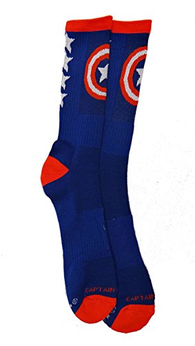 Marvel Comics Captain America Performance Men's Crew Socks