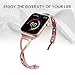 MARGE PLUS Compatible with Apple Watch Band 40mm 38mm 44mm 42mm, Women Bling Wristband for iWatch SE Series 6 5 4 3 2 1 Metal Stylish Strap