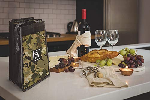 Reusable Shopping Bags & Produce Bag Organizer Set/Heavy Duty | 4X Reusable Shopping Bags, 1x Mesh Produce Bag, Insulated Shopping Bag, 4-Bottle Wine Carrier | No More Large Plastic Shopping Bags