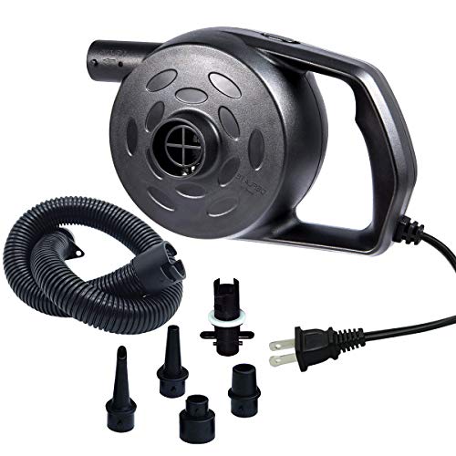 chamvis Electric Air Pump for Inflatables High Power Quick-Fill Air Mattress Pump AC 120V, 1.2 PSI 600L/min Inflator Deflator Portable for Raft Bed Boat Pool Toy Exercise Ball Balloons with Nozzles - Thumbnail 7