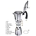 Alpha Coffee 6-Cup Stovetop Espresso Maker Moka Pot With Extra Large Handle To Prevent Burns