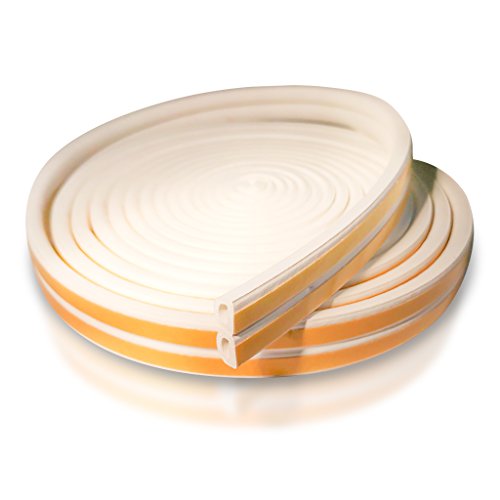 Door And Window Foam Seal Tape 2 PACK: Self-Adhesive EPDM Draft Stopper for Indoor and Outdoor Door Insulation Weather Strip, Gap Draught Blocker, Soundproofing Tape(10ft x 4 seals - White) - Thumbnail 7