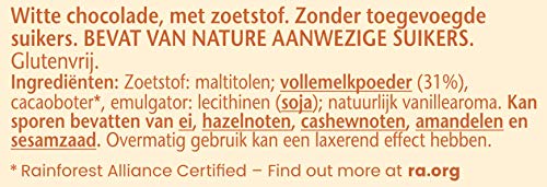 frankonia CHOCOLAT No Sugar Added Witte chocolade glutenvrij 80.00 g - Afbeelding 5
