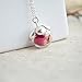 Red Rose Real Flower Glass Ball Pendant 925 Sterling Silver Chain Necklace