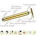 24k Golden Beauty Bar Pulse Facial Massager, T-Shape Electric Sign Face Massage Tools for Sensitive Skin Face Pull Tight Firming Face Lifting