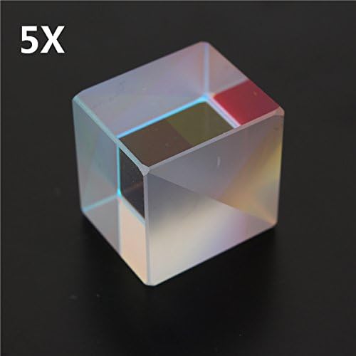 New 5Pcs Optical Glass RGB Dispersion Prism X-Cube for Physics Teach Decoration Art
