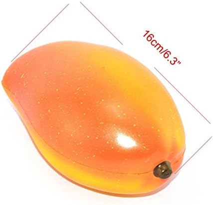 Squishy Large Mango - Jumbo Slice Fruit Scented Slow Rising Squishies Toys, Squishy Mango Super Slow Rising Scented