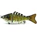 Apusale Fishing Bass Lure Multi Jointed Lifelike Trout Swimbait Hard Crankbait Treble Hooks