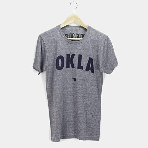 Unisex Men and Women OKLA Tee Shirt OKC Oklahoma City Adult Grey Triblend by Shop Good