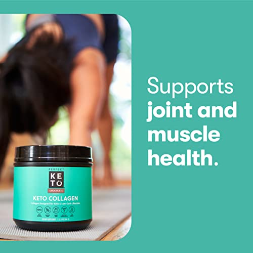 Perfect Keto Collagen Protein Powder with MCT Oil Grassfed, GF, Multi