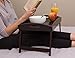 BirdRock Home Bamboo Bed Tray | Wooden Curved Sides Breakfast Serving Tray with Folding Legs | Walnut