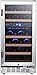 EdgeStar CWR263DZ 15 Inch Wide 23 Bottle Built-In Wine Cooler with Dual Cooling Zones
