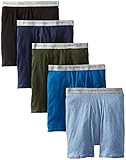 Hanes Red Label Men's 5-Pack FreshIQ Exposed Waistband Boxer Briefs (Colors may vary)